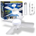 Remote Control Socket Fan Light with Integrated LED