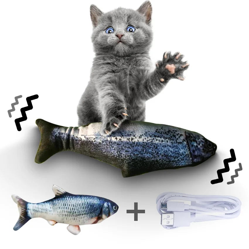 Realistic Electric Jumping Fish Toy for Cats
